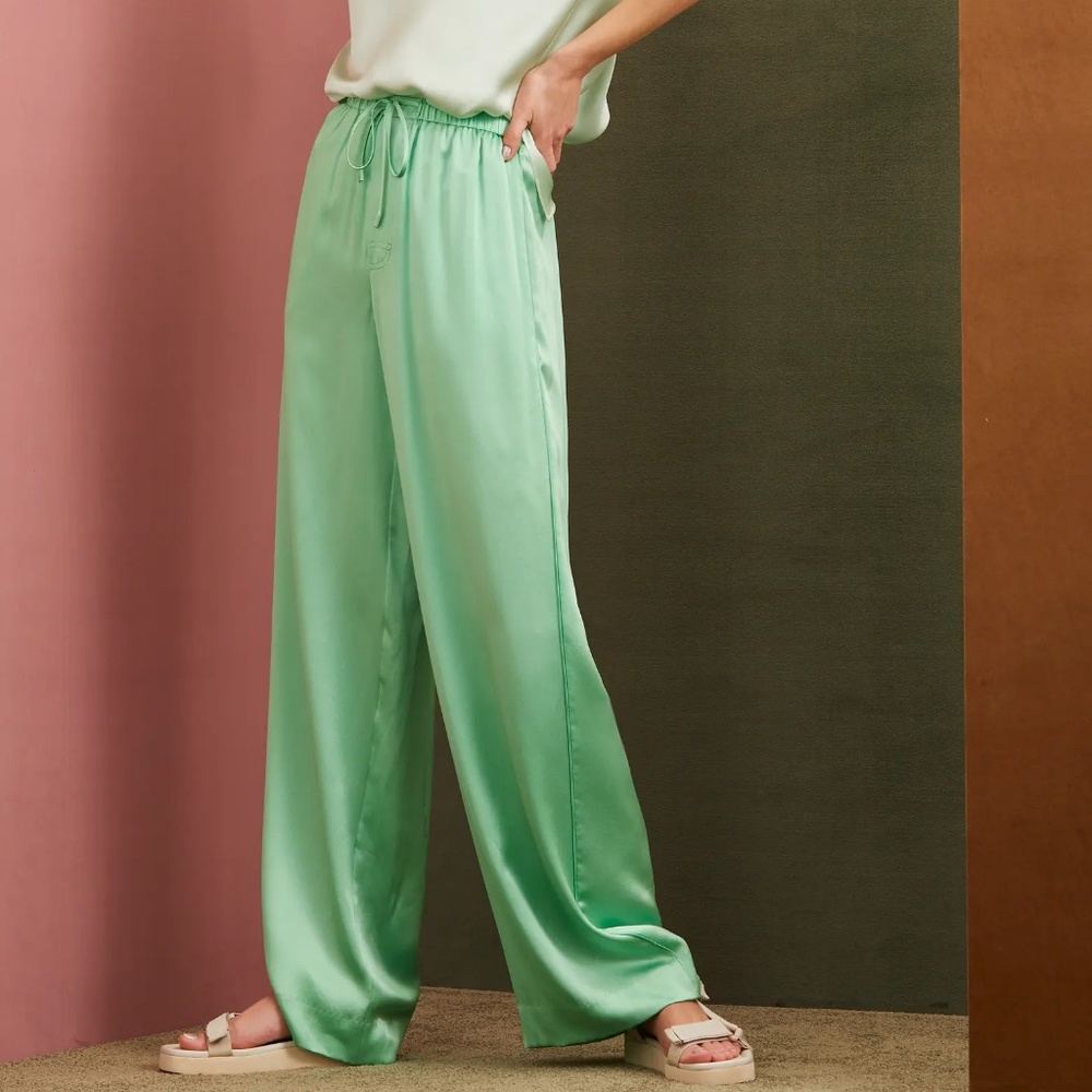 VINCE. Silk drawstring pants